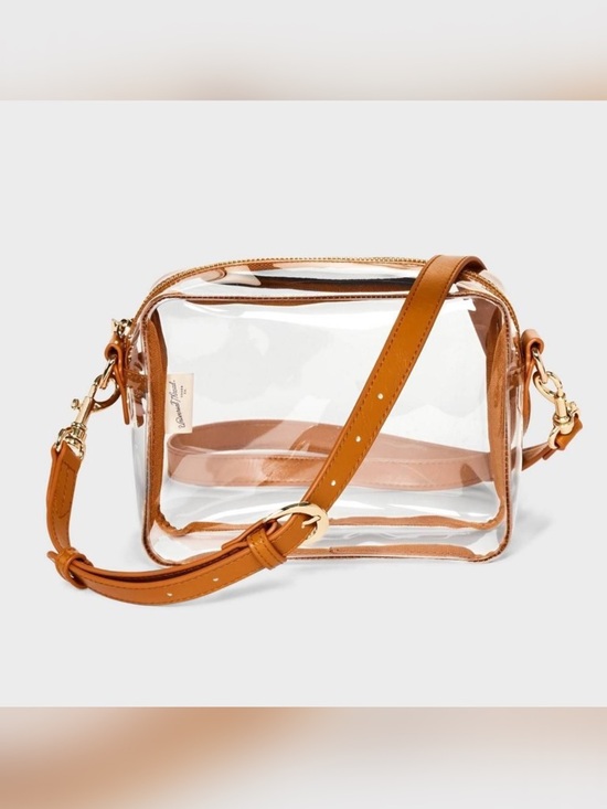 Universal Thread Handbags - Universal Thread Clear Crossbody Bag with Tan Trim NEW